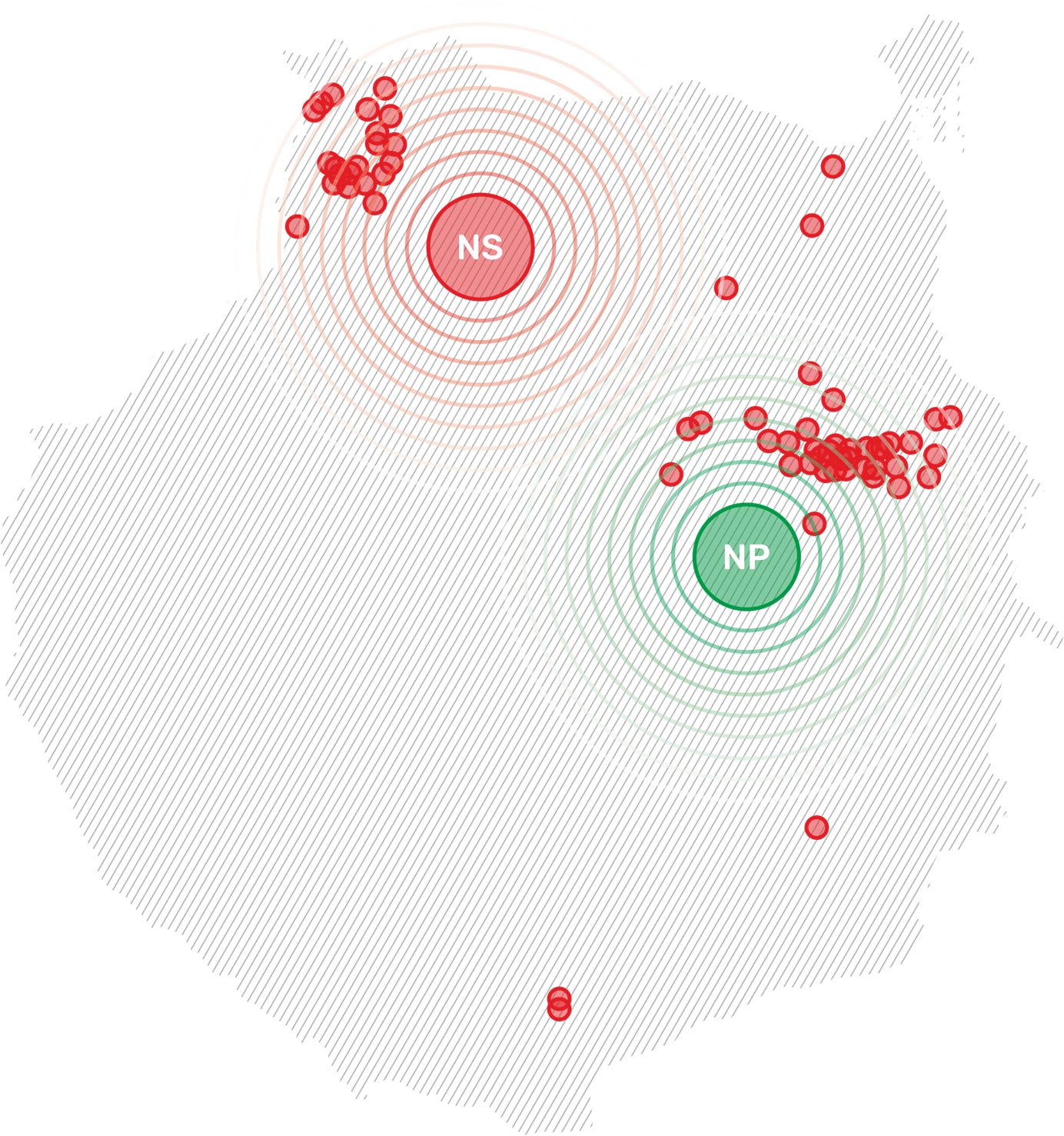 Mapa de Gran Canaria con el segundo núcleo